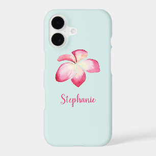 Tropical Plumeria Pink Watercolor