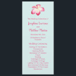 Tropical Plumeria Wedding Programs<br><div class="desc">These wedding programs feature a watercolor pink plumeria flower. The front of the card has the ceremony and the back of the card lists the bridal party. These watercolor flower wedding programs are part of the Tropical Plumeria Wedding Collection which includes a full range of matching wedding stationery such as...</div>