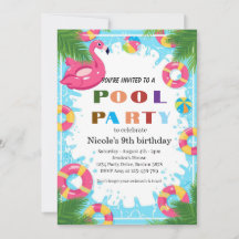 Tropical Pool Party  Nicole 9th Birthday 2026