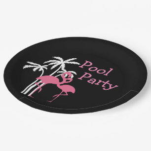 Tropical Pool Party Paper Plate