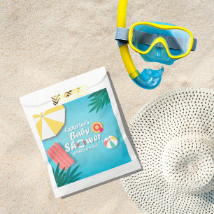 Tropical Pool Party Summer Baby Shower  Favour Bag