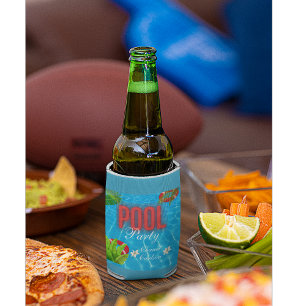 Tropical Pool Party   Summer Birthday  Liquor Bottle Label