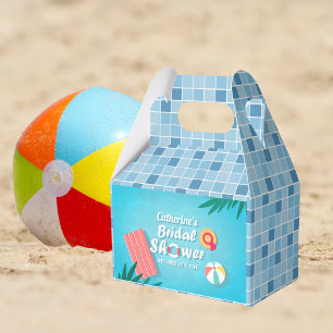 Tropical Pool Party Summer Bridal Shower  Favor Box