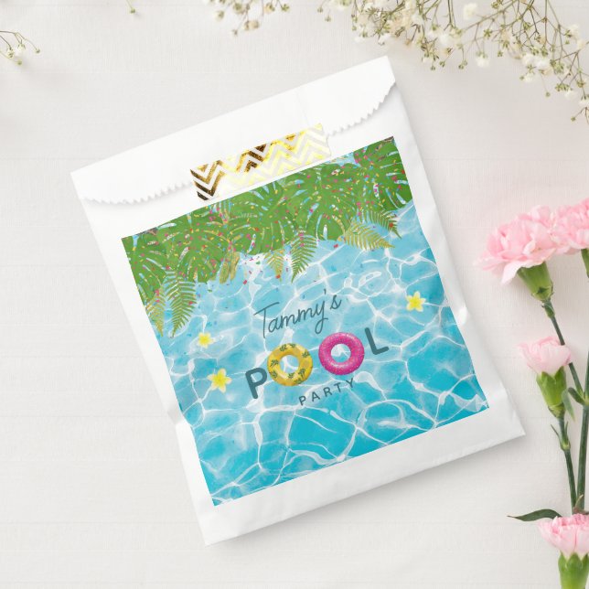 Tropical Pool Party Swimming Pool Birthday  Favour Bag (Sealed)