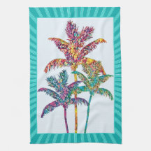 Tropical Pop Art Palm Tree Mosaic