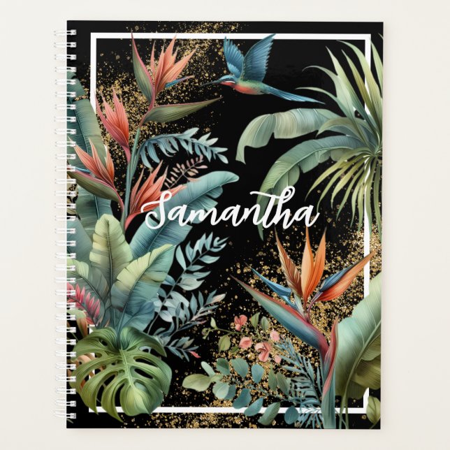 TROPICAL POWER - PERSONALIZED ELEGANT EXOTIC  PLANNER (Front)
