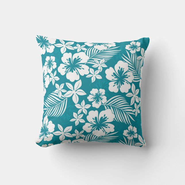 Tropical Print Accent Pillow (Front)