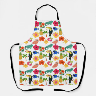 Tropical Print Apron