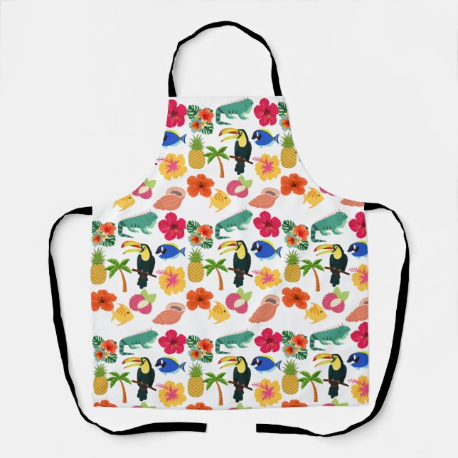 Tropical Print Apron (Front)