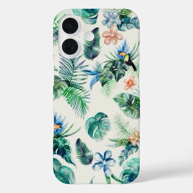 Tropical Print Hawaii coque iphone (Verso)