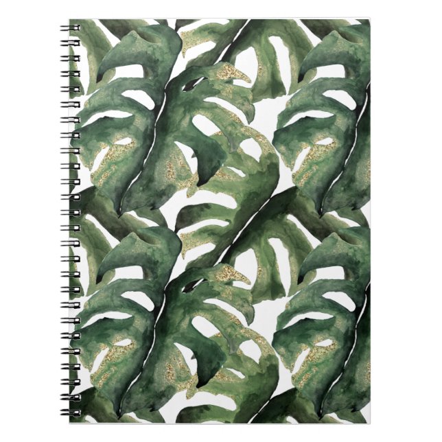 Tropical print in watercolor notebook (Front)