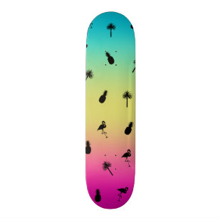 Tropical Print Skateboard
