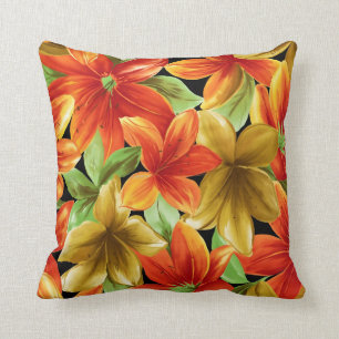 Tropical Print Throw Pillow