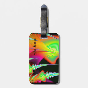 Tropical Psychedelic Luggage Tag