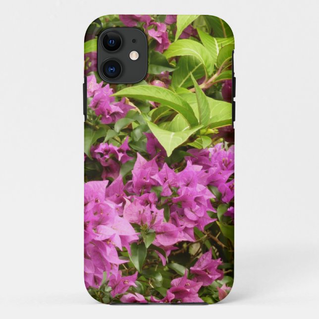 Tropical Purple Bougainvillea Floral Case-Mate iPhone Case (Back)