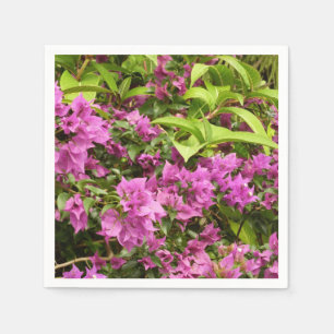 Tropical Purple Bougainvillea Floral Napkin