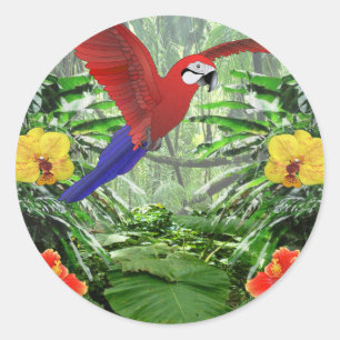 Tropical Rain Forest Classic Round Sticker