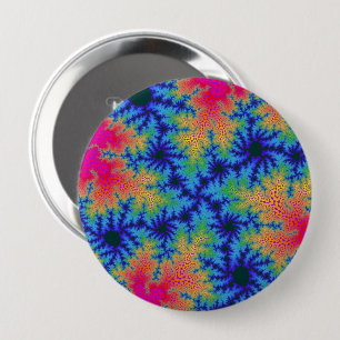 Tropical Rainbow Speckle 4 Inch Round Button