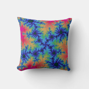 Tropical Rainbow Speckle Throw Pillow