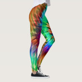 Tropical Rainbow Starburst Trendy Tie Dye Leggings (Right)