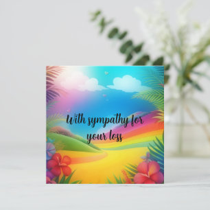 Tropical Rainbow Sympathy Card