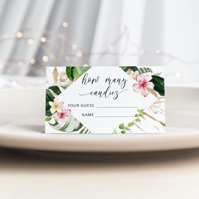 Tropical rainforest how many candies in the jar enclosure card (Creator Uploaded)