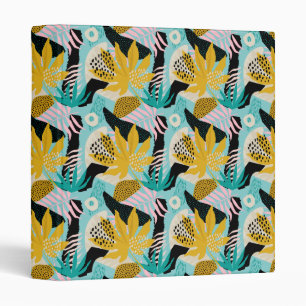 Tropical Rainforest Leaves Pattern Binder