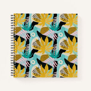 Tropical Rainforest Leaves Pattern Notebook