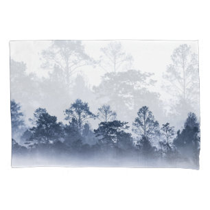 Tropical rainforest, misty silhouette, Thailand Pillowcase