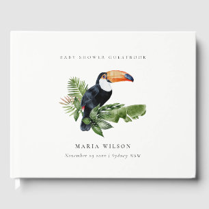 Tropical Rainforest Toucan Fauna Baby Shower Guest Book