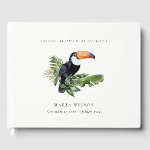 Tropical Rainforest Toucan Fauna Bridal Shower Guest Book