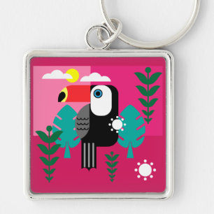 Tropical Rainforest Toucan Keychain