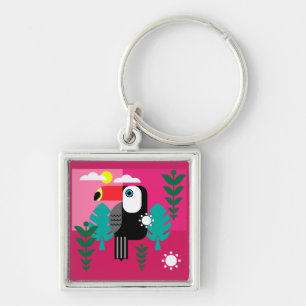 Tropical Rainforest Toucan Keychain