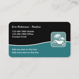 Tropical Realtor Carte de visite moderne