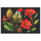 Tropical Red Floral Illustration