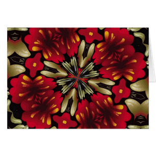 Tropical Red Mandala Kaleidoscope