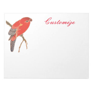 Tropical Red Parrot Thunder_Cove Notepad
