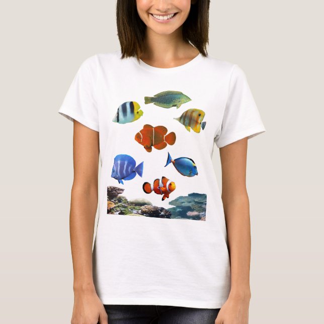 Tropical Reef With Fish T-Shirt (Front)