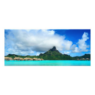 Tropical resort on Bora Bora photo print