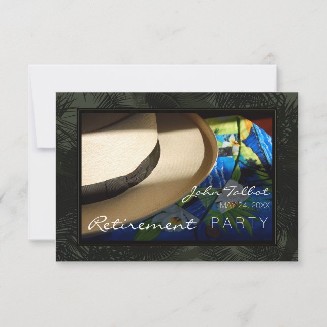 Tropical Retirement Invitation (Front)