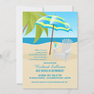 Tropical Retirement Party Invitations