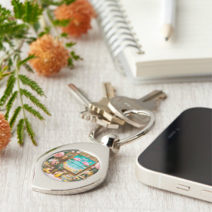 Tropical Retreat Bridal Shower Keychain