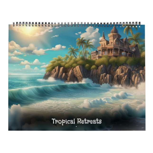 Tropical Retreats by Ivy and Bat Art Calendar (Cover)