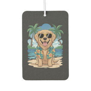Tropical Retriever � Golden Beach Vibes Dog Air Freshener