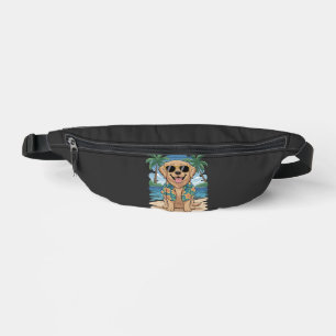 Tropical Retriever � Golden Beach Vibes Dog Fanny Pack