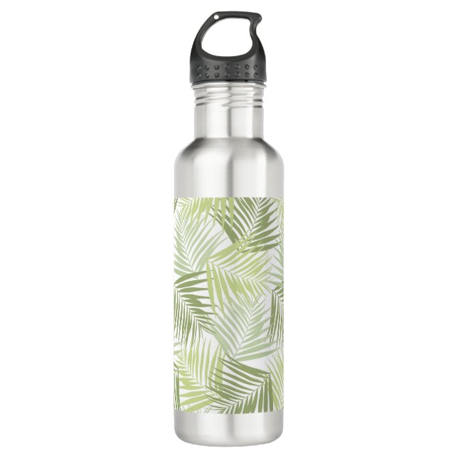 Tropical Retro #1 #palms #decor #art 710 Ml Water Bottle (Front)