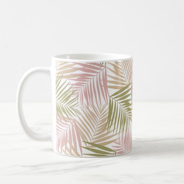 Tropical Retro #8 (Beachy Vibes) #palms #decor Coffee Mug (Left)