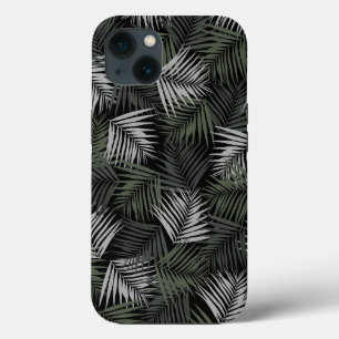 Tropical Retro Night Pattern #2 #palms #decor #art iPhone 13 Case