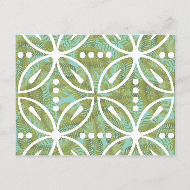Tropical Retro Pattern Postcard (Front)