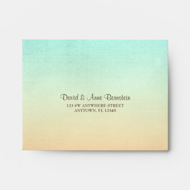 Tropical Return Address A2 RSVP Envelope (Front)